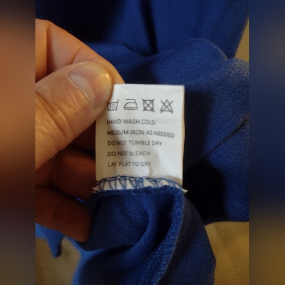 Sarin Mathews Dress Elegant Blue Midi Dress Size XXL.... - Picture 10 of 11